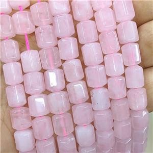 Natural Pink Rose Quartz Prism Beads, approx 8-10mm