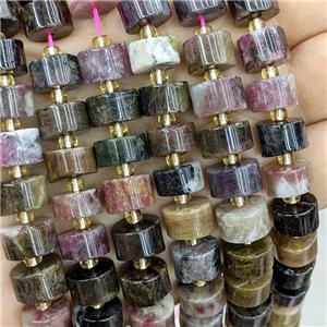 Natural Tourmaline Heishi Beads Multicolor, approx 10-12mm