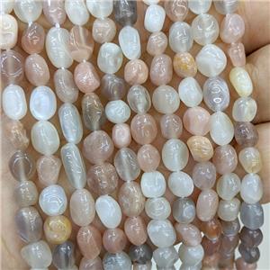 Natural Moonstone Chip Beads Multicolor Freeform, approx 4-7mm