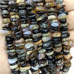 Natural Black Opal Chips Beads Freeform, approx 7-11mm