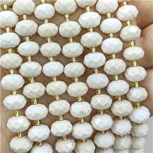 River Jasper Beads Faceted Rondelle, approx 6-10mm