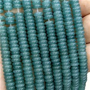 Jade Heishi Beads Green Dye, approx 6mm