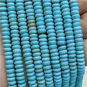 Synthetic Turquoise Heishi Beads Teal, approx 6mm