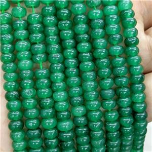 Green Jade Beads Smooth Rondelle Dye, approx 6mm