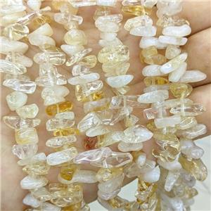 Natural Yellow Citrine Chips Beads Freeform Topdrilled, approx 5-16mm