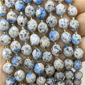 K2 Jasper Beads Blue B-Grade Faceted Rice, approx 8-10mm