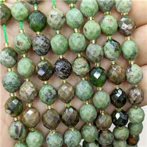 Natural Green Opal Beads Faceted Rice, approx 8-10mm
