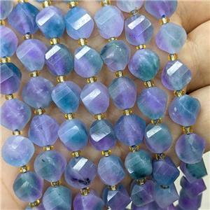 Lavender Jade Twist Beads Dye, approx 9-10mm