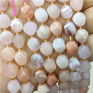 Natural Pink Aventurine Twist Beads, approx 9-10mm
