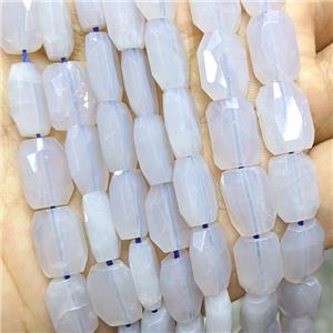 Natural Blue Chalcedony Beads Faceted Rectangle, approx 9-13mm
