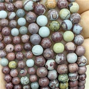 Natural Chinese Chohua Jasper Beads Smooth Round, approx 8mm