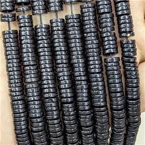 Black Obsidian Heishi Beads, approx 1x6mm