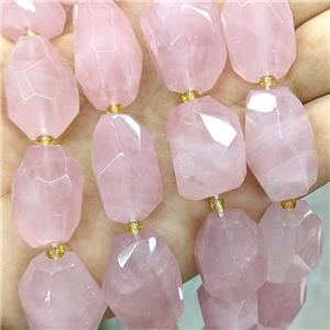 Natural Madagascar Rose Quartz Nugget Beads Pink Freeform, approx 15-28mm, 20pcs per st