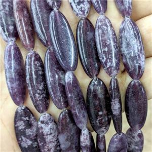 Natural Chinese Lepidolite Oval Beads Purple, approx 12-30mm, 13pcs per st