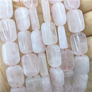 Natural Pink Rose Quartz Rectangle Beads, approx 13-18mm
