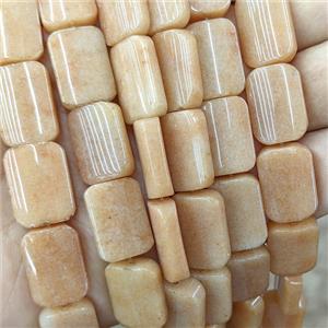 Natural Peach Aventurine Rectangle Beads, approx 13-18mm