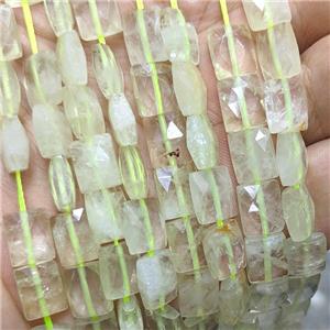 Natural Lemon Quartz Beads Faceted Rectangle, approx 8-10mm