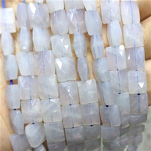 Natural Blue Scorolite Beads Faceted Rectangle, approx 8-10mm
