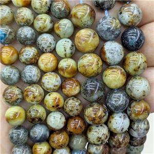 Natural Ore-Sodalite Beads Smooth Round Multicolor, approx 10mm dia