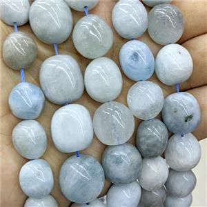 Natural Aquamarine Nugget Beads Blue Freeform, approx 13-17mm