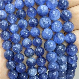 Natural Blue Kyanite Beads Smooth Round, approx 8mm