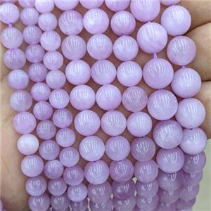 Natural Lavender Kunazite Beads Smooth Round AA-Grade, approx 8mm