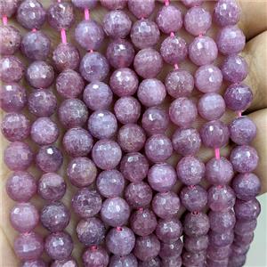 Natural Ruby Beads Red Faceted Round, approx 7mm