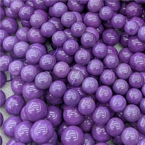 Natural Phosphosiderite Beads Purple Smooth Round, approx 10mm