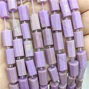 Natural Phosphosiderite Tube Beads Purple, approx 7-14mm