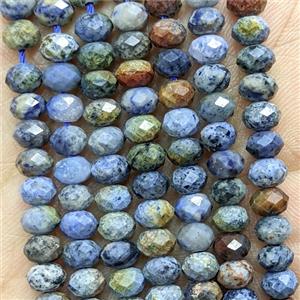 Natural Sunset Dumortierite Beads Blue Faceted Rondelle, approx 4x6mm