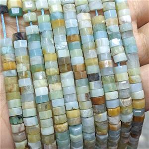 Natural Chinese Amazonite Hexagon Beads Multicolor, approx 6mm