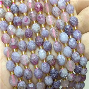 Natural Purple Tourmaline Beads Faceted Rice, approx 6-8mm