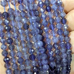 Natural Iolite Beads Blue Faceted Round, approx 6mm