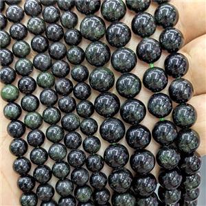 Natural Darkgreen Diopside Beads Smooth Round, approx 6mm