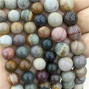 Natural Ocean Jasper Beads Multicolor Smooth Round, approx 12mm