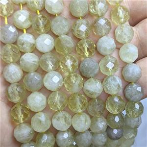 Natural Lemon Quartz Beads Faceted Round, approx 10mm