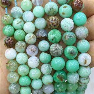 Natural Green Australian Chrysoprase Beads Smooth Round, approx 8mm