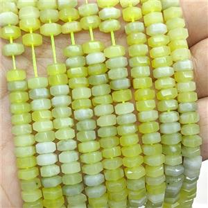 Natural Lemon Jade Hexagon Beads Dye, approx 6mm