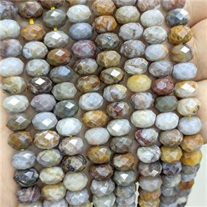 Natural Gobi Agate Beads Multicolor Faceted Rondelle, approx 5x8mm
