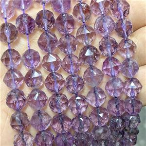 Natural Brazilian Amethyst Beads Purple Cutted Round, approx 10mm