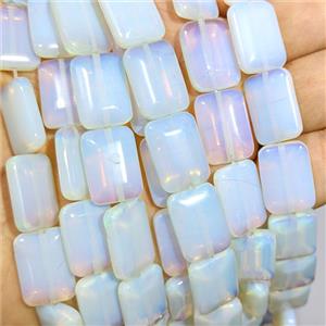 White Opalite Rectangle Beads, approx 13-18mm