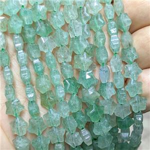 Natural Green Strawberry Quartz Star Beads Faceted, approx 8mm