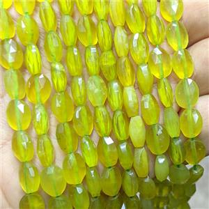 Lemon Jade Oval Beads Faceted, approx 8-10mm