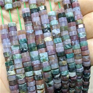 Natural Indian Agate Hexagon Beads, approx 6mm