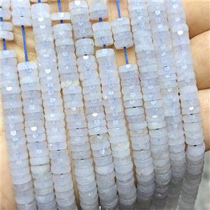 Natural Blue Scorolite Heishi Beads Faceted, approx 2x6mm
