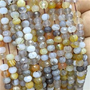 Natural Botswana Agate Beads Multicolor Faceted Rondelle, approx 6mm
