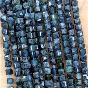Natural Blue Tourmaline Beads Faceted Cube, approx 3mm