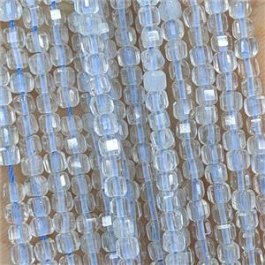 Natural Blue Topaz Beads Faceted Cube, approx 3mm