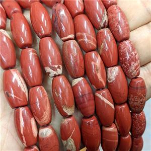 Natural Red Jasper Rice Beads AB-Grade, approx 10-20mm