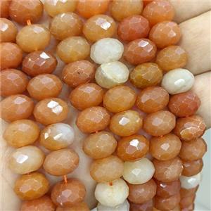 Orange Aventurine Beads Faceted Rondelle, approx 8x12mm